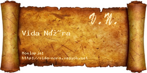 Vida Nóra névjegykártya